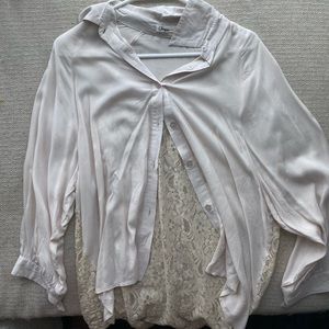Dress shirt (blouse) with lace back